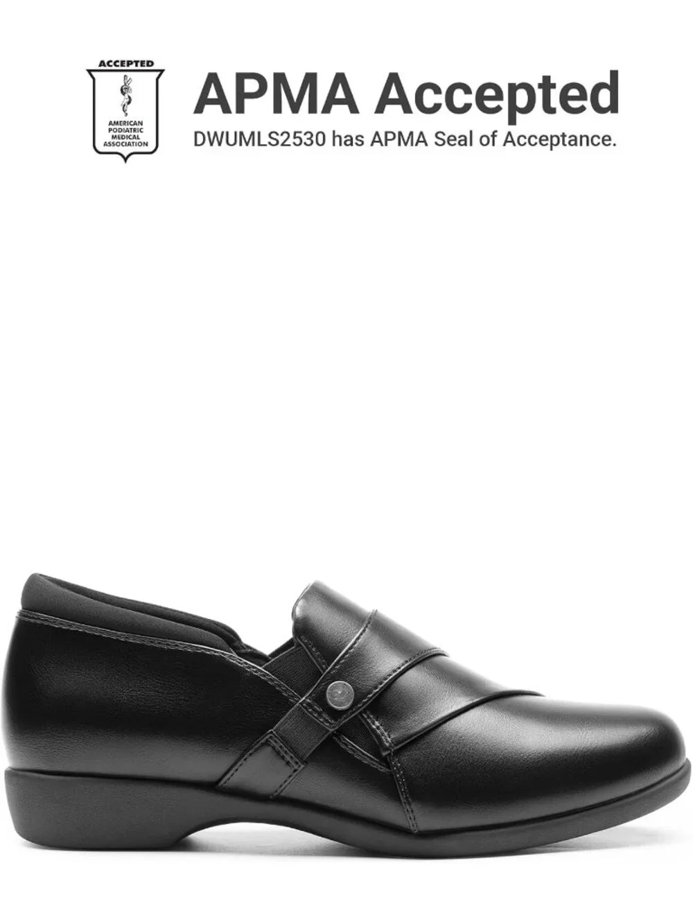 Womens Black Faux Leather Business Casual Dressy Loafers Comfortable Loafers
